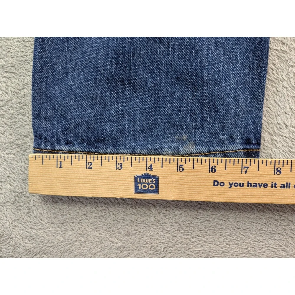Levis 505 Regular Fit Straight Leg Jeans Mens 30x30 Medium Wash Blue Denim